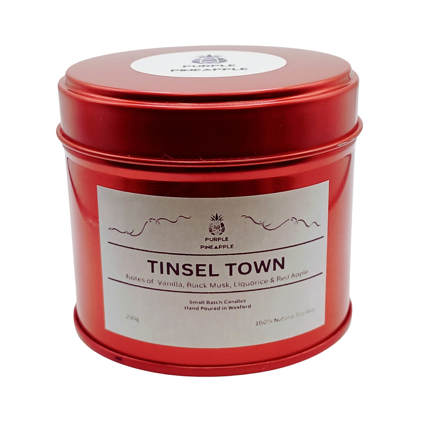 Tinsel Town - Natural Soy Wax Candle - 230g
