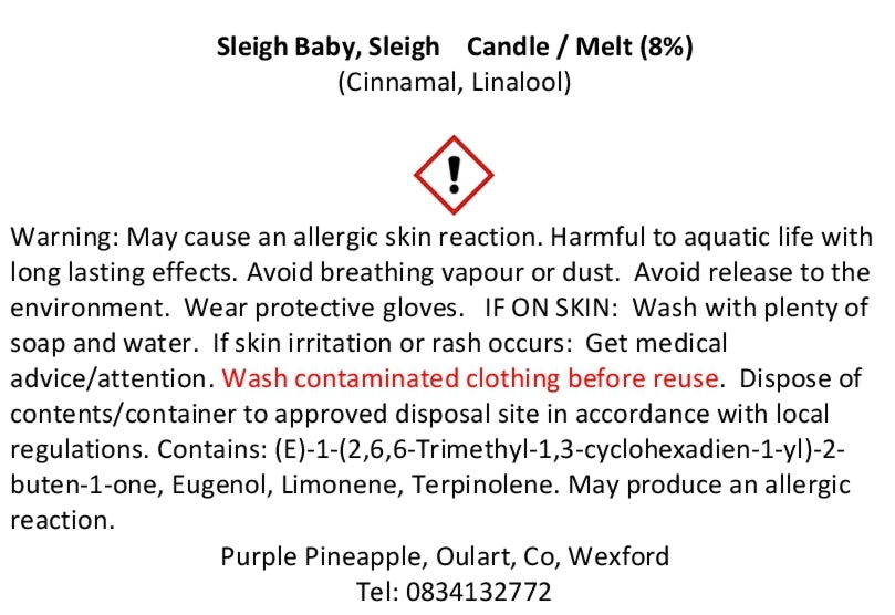 Sleigh Baby, Sleigh! - Natural Soy Wax Candle - 230g