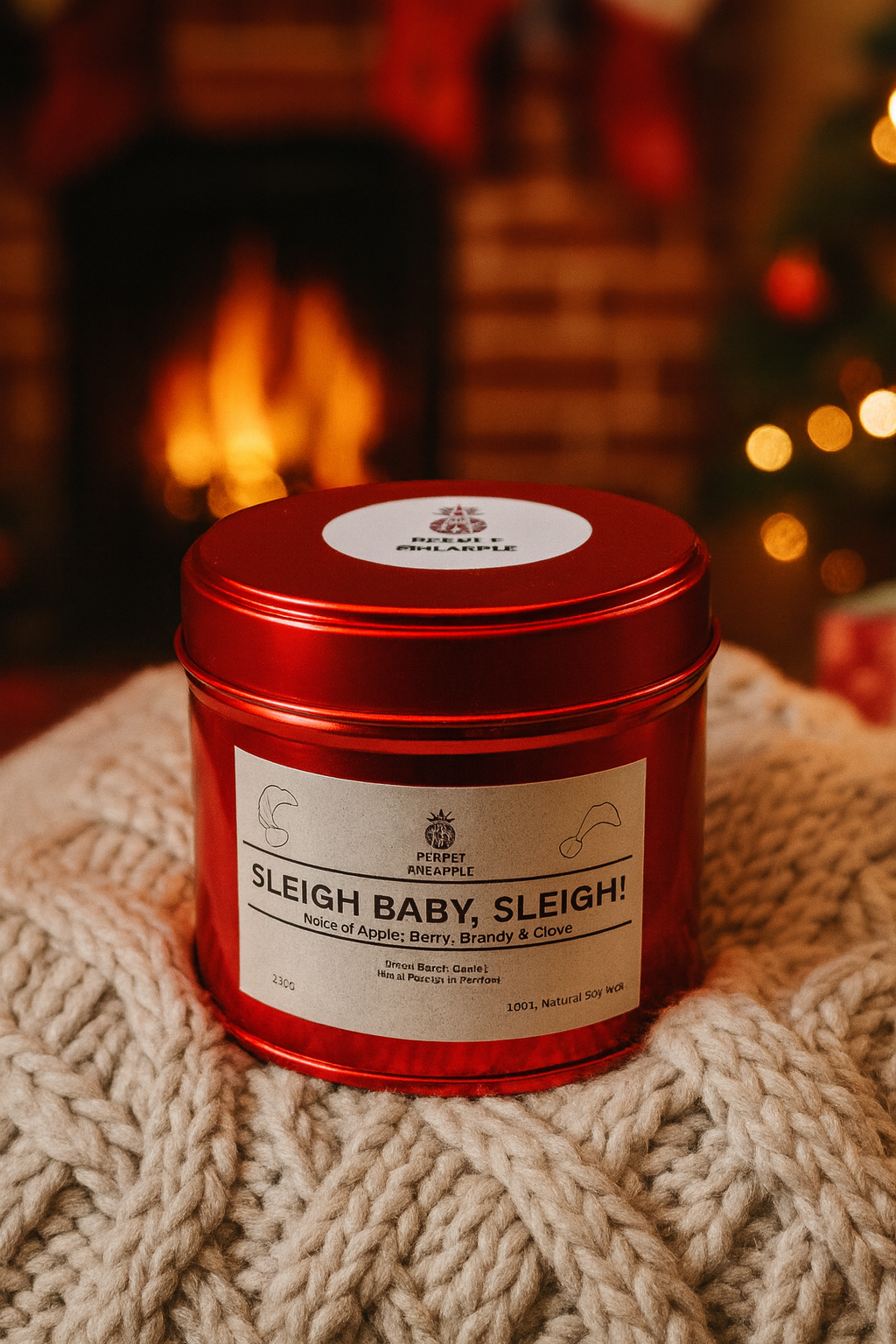 Sleigh Baby, Sleigh! - Natural Soy Wax Candle - 230g